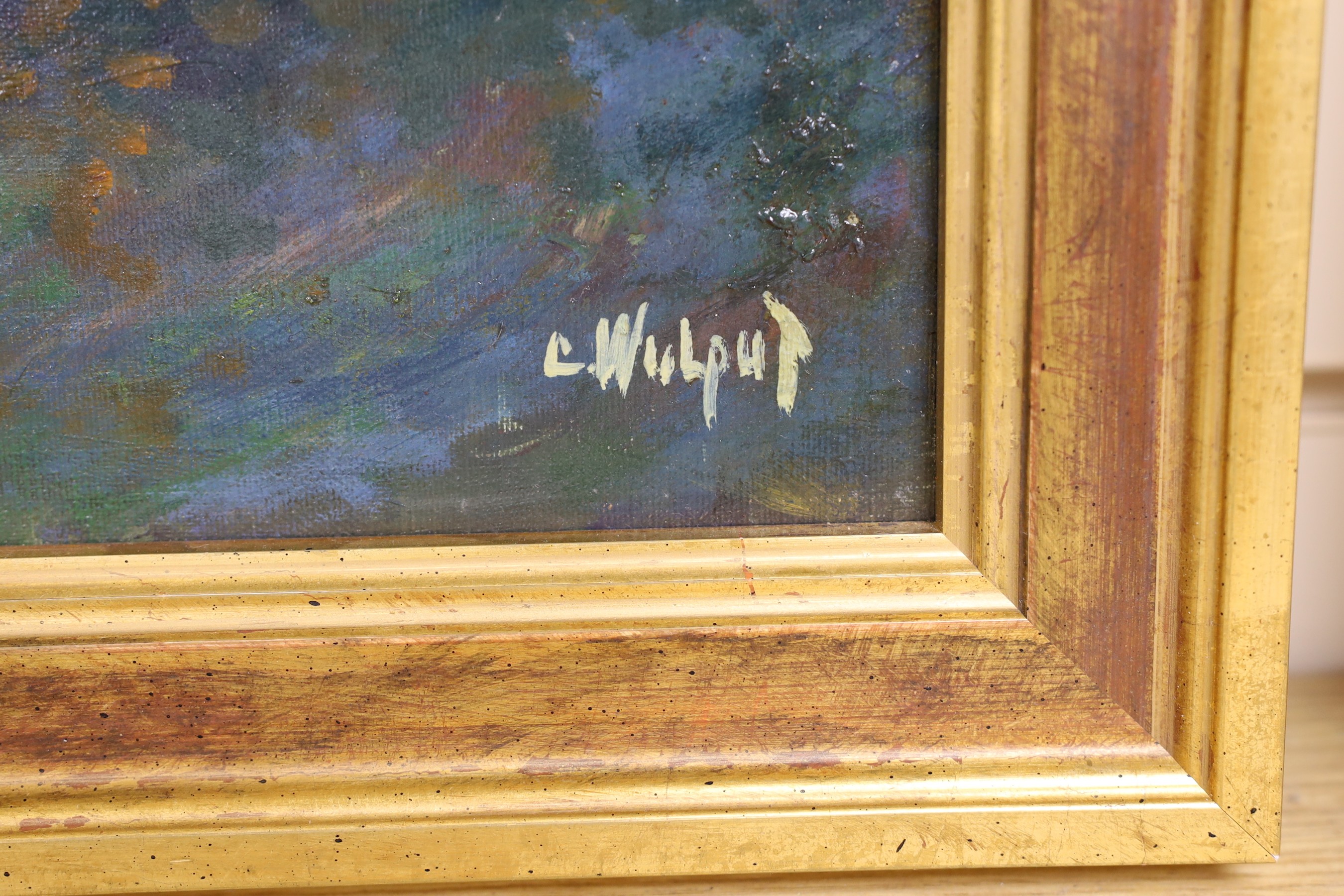C. Wulput, oil on canvas, Heathland landscape, signed, 40 x 59cm